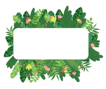 Summer leaves poster Stock Illustration