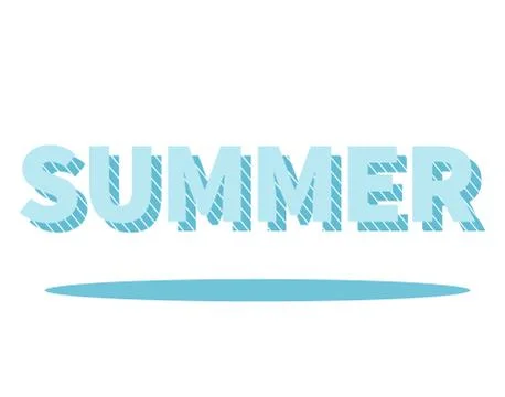 Summer lettering with drop shadow. Graphic element Illustrazione stock