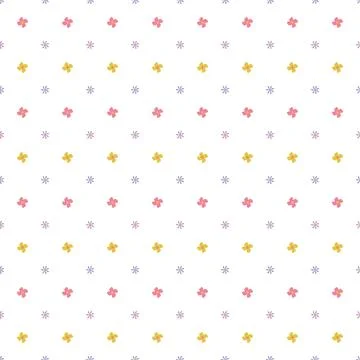 Summer  little flowers pattern Illustrazione stock