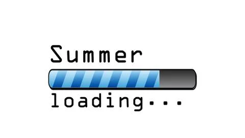 Summer Loading bar template background Stock Illustration