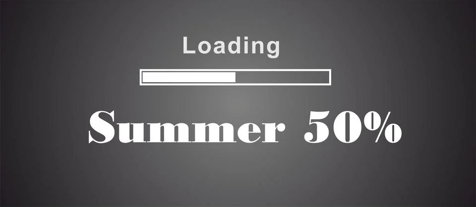 Summer loading on the gray background. Stock Illustration