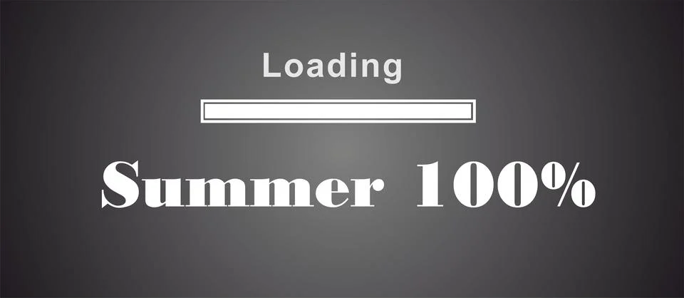 Summer loading on the gray background. Stock Illustration