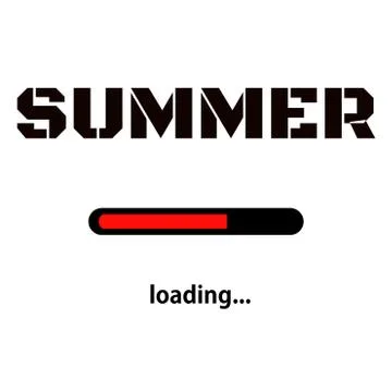 Summer is loading. Vector progress loading bar Stock Illustration