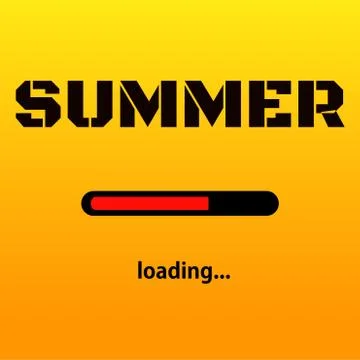 Summer is loading. Vector progress loading bar Stock Illustration