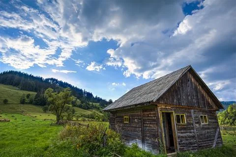Summer log cabin Stock Photos