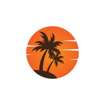 Summer logo icon template Stock Illustration