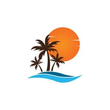 Summer logo icon template Stock Illustration