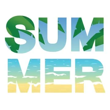 Summer logo Illustrazione stock