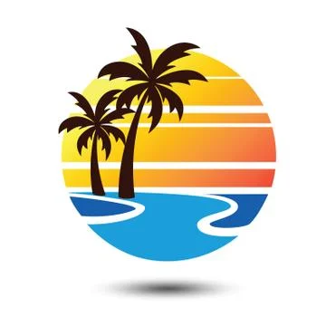 Summer logo Illustrazione stock