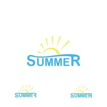 Summer logo on a white background Stock Illustration