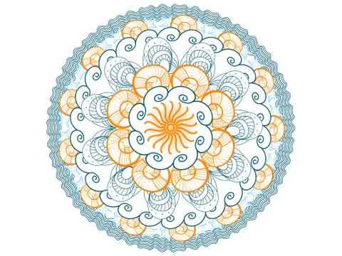 Summer mandala Stock Illustration