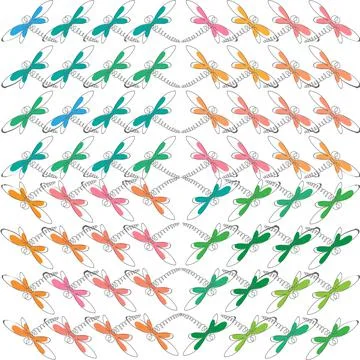 Summer meadow doodles collection Illustrazione stock