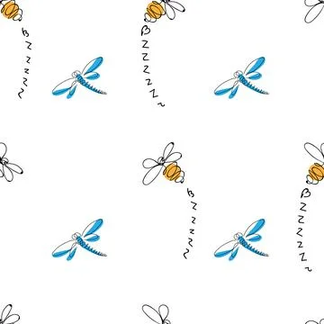 Summer meadow doodles collection Stock Illustration