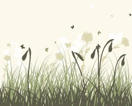 Summer meadow Stock Illustration