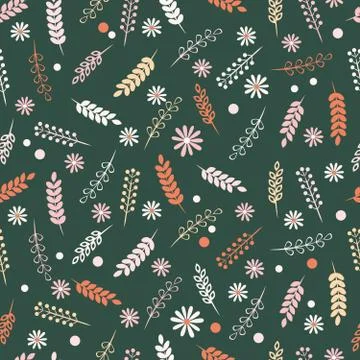 Summer meadow pattern Stock Illustration