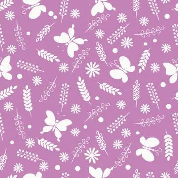 Summer meadow pattern Stock Illustration