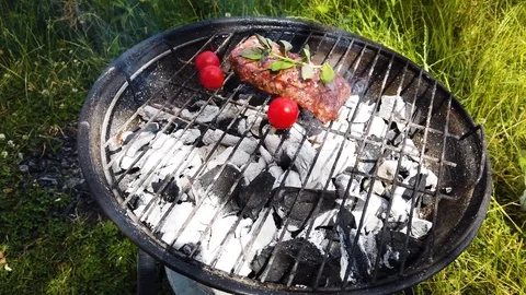 Summer meat grill Stock Footage 112303895
