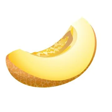 Summer melon slice icon cartoon . Sweet fruit Stock Illustration
