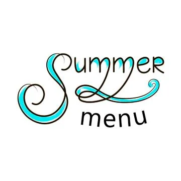 Summer menu banner Stock Illustration
