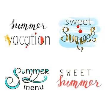 Summer menu banner Stock Illustration