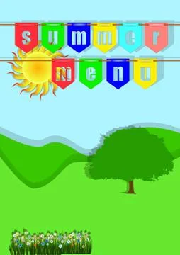 Summer menu Stock Illustration