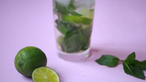 Summer mojito cocktail Video stock 77262257