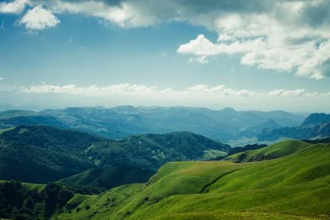 Summer mountain landscape Stock Photos