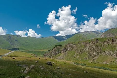 Summer mountain landscape Stock Photos