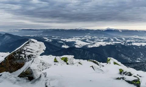 The summer mountain landscape Stock Photos