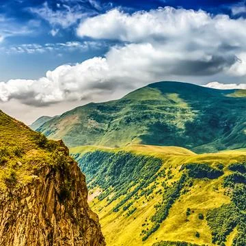Summer mountain landscape Stock Photos