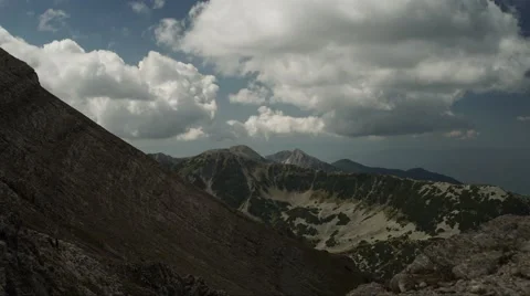 Summer Mountain Peaks View Timelapse 4K Stock Footage 67397515