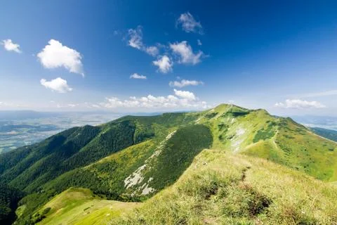 Summer mountain ridge Stock Photos