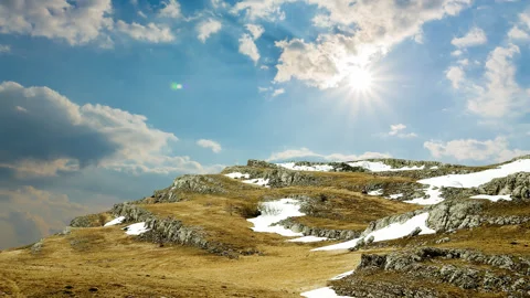 Summer mountain time lapse scene Stock-Footage 252128690