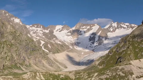 Summer in the mountains of the Caucasus. Formation and movement of clouds Stock Footage 79199862