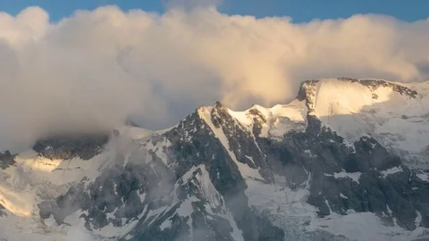 Summer in the mountains of the Caucasus. Formation and movement of clouds Stock Footage 79200428