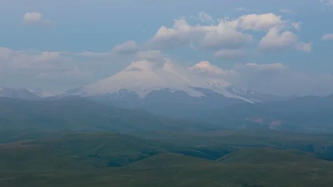 Summer in the mountains of the Caucasus. Formation and movement of clouds Stock Footage 79387683