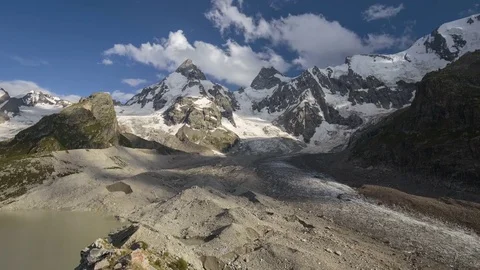 Summer in the mountains of the Caucasus. Formation and movement of clouds Stock Footage 82425127