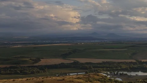 Summer in the mountains of the Caucasus. Formation and movement of clouds Stock Footage 82567775