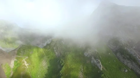 Summer mountains with clouds Stock Footage 70320350