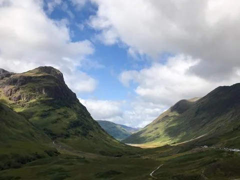Summer in the mountains of Glencoe Stock Photos