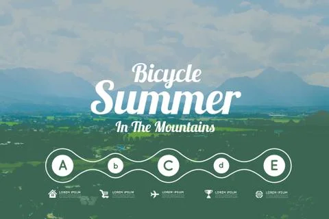 Summer in the mountains Stock Illustration