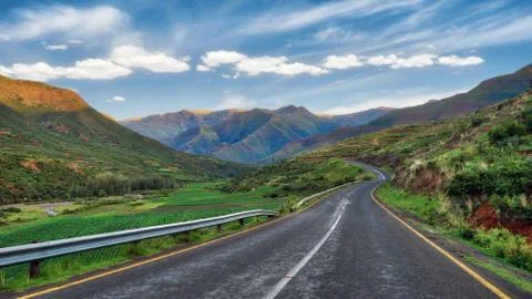 Summer Mountains in Lesotho Stock Photos