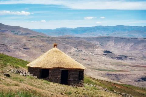 Summer Mountains in Lesotho Stock Photos