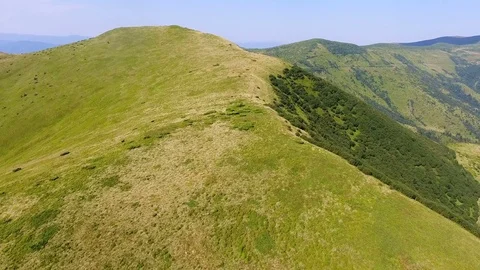 Summer mountains ridge. Aerial view Stock Footage 80420482