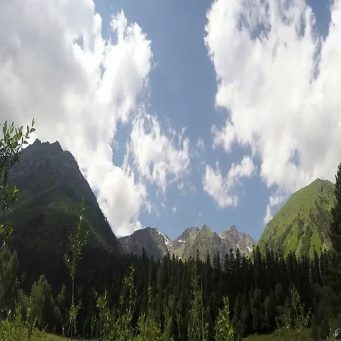 Summer in mountains timelapse Stock Footage 69548291