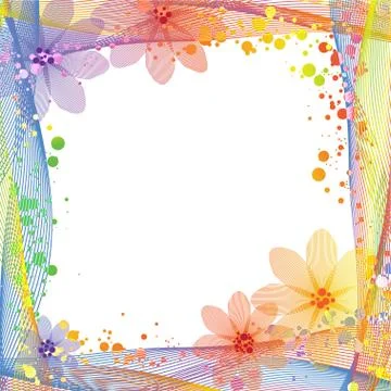 Summer multicolored frame background Stock Illustration
