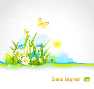 Summer natural background Stock Illustration