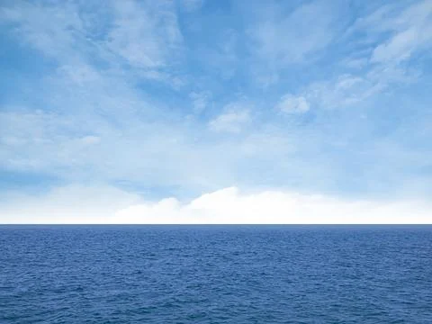 Summer nature ocean background texture surface blue sea and horizon 스톡 사진