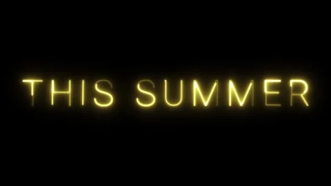 This Summer - Neon Sign Stock Footage 287406202