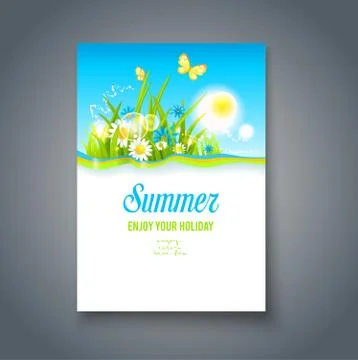Summer nice motif Stock Illustration